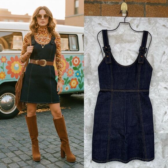 ALEXA CHUNG Dresses & Skirts - ALEXACHUNG cut out Denim Minidress size 6